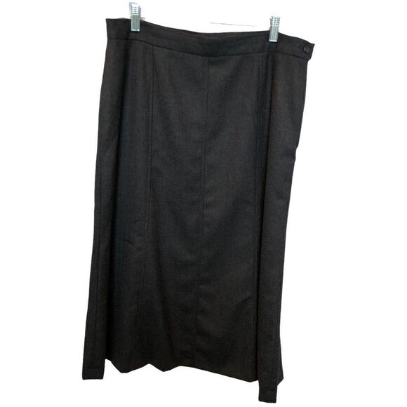 Pendleton Long wool  lined skirt Gray Petite 12 - Picture 2 of 8